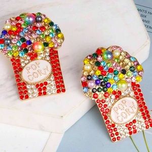 Gemstone Popcorn Earrings